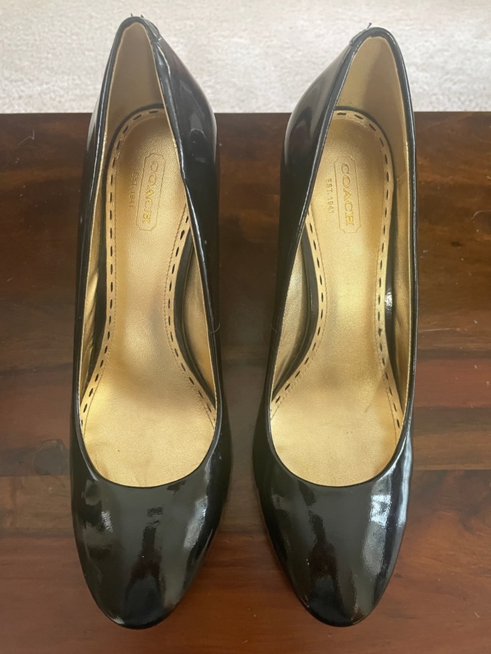 Coach patent leather pump